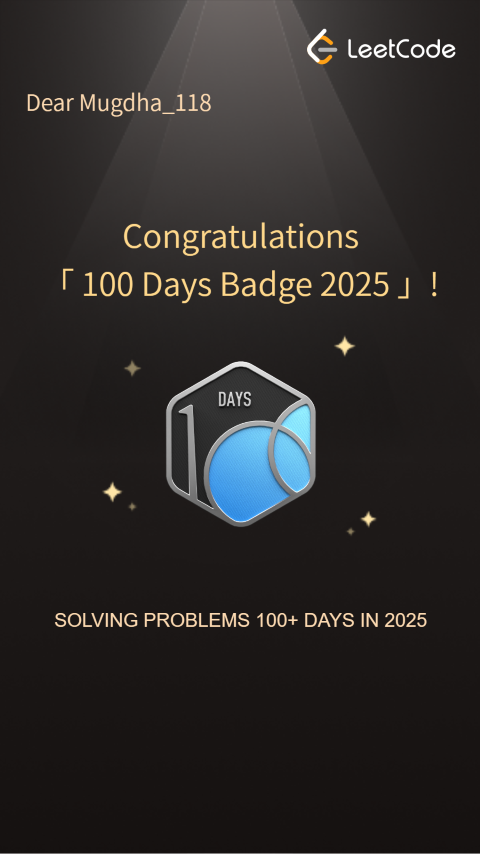 LeetCode 100 Days Badge